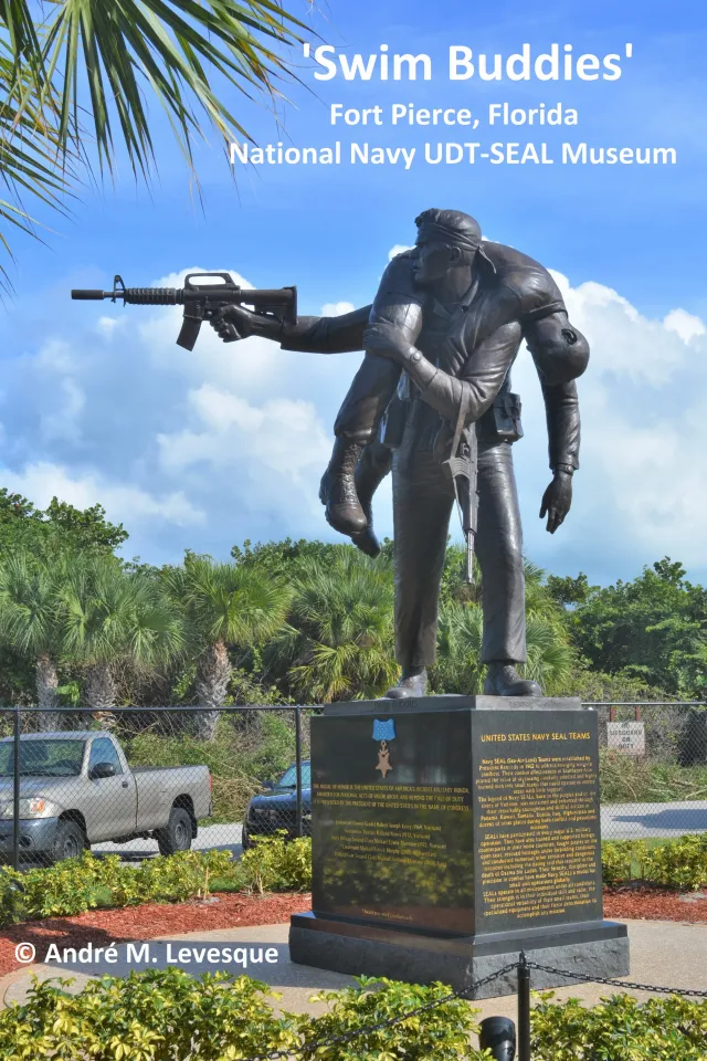 What Vietnam War battlefield rescue is memorialized depicting the only time when one Medal of Honor recipient was rescued by a person who would eventually be awarded a Medal of Honor for rescuing him?