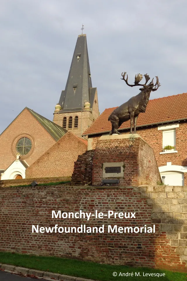 What is the significance of the Monchy-le-Preux Newfoundland Memorial?