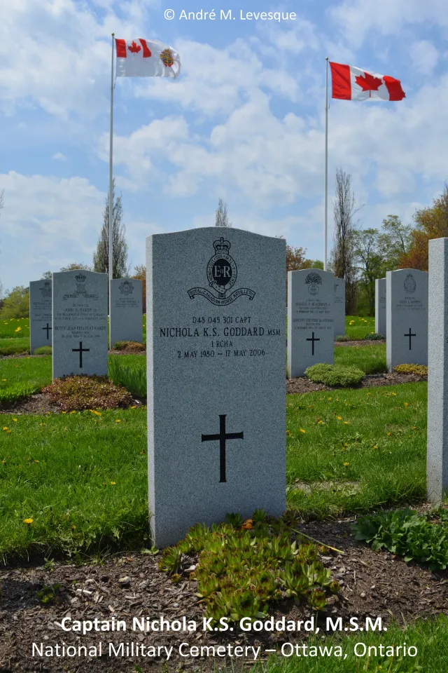 Who was the first female Canadian soldier to be killed in combat?